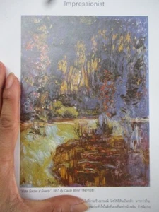 1917 claude monet giverny garden picture art print 4 3/4 x6 2/4 in for scrapbook - Picture 1 of 1