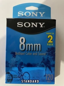 Sony 8mm P6 120mpl 120min Standard 2 Pack Tapes. Brand New Sealed - Foto 1 di 6
