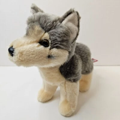 Douglas Cuddle toy Grey Tan Wolf Plush Husky Puppy Dog Stuffed Animal 2016 - Image 1 of 4