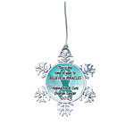 Ovarian Cancer Awareness Believe 2023 Silver Snowflake Christmas Ornament Gift