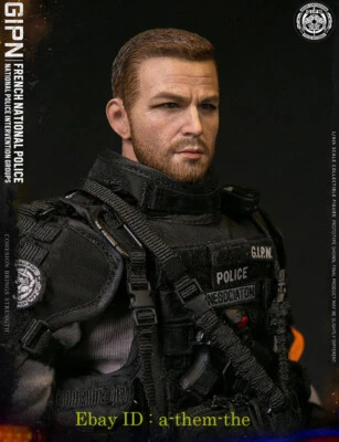 Boneco Stock 1/6 DAMTOYS 78076 Polícia Nacional Francesa GIPN Marselha Novo Presente - Imagem 1 de 4