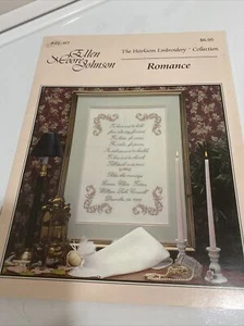 Heirloom Embroidery PATTERN ONLY BOOKLET Ellen Johnson ROMANCE #EL-W7 - Picture 1 of 2