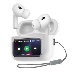Bluetooth Headset with LCD Screen ANC+ENC Noise Reduction in-Ear With -White - Picture 1 of 10