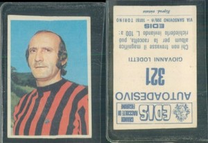 R@R@ FIGURINA * EDIS * COLLEZIONE 1975/76 -N. 321 -GIOVANNI LODETTI -NEW/PERFECT