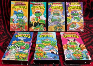 Lot 7 Teenage Mutant Ninja Turtles VHS Bodaciously Big Adventures Series 1-7 Set - Picture 1 of 20