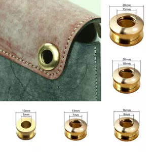 Occhielli a vite in ottone massiccio con occhielli rondella pelle artigianato borsa accessori 229 - Foto 1 di 18