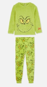 Conjunto de pijama polar Grinch pijama verde unisex niños niñas pijama de Navidad grueso 7-8 - Imagen 1 de 5