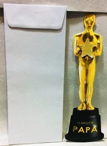 FESTA DEL PAPA' BIGLIETTO D'AUGURI FUSTELLATO CON BUSTA OSCAR PREMIO TROFEO - Bild 1 von 3