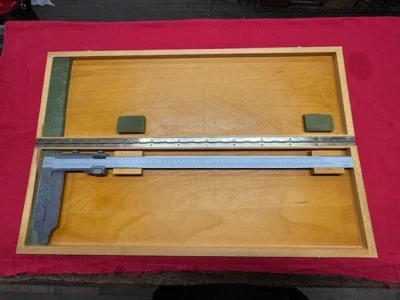 HELIOS VERNIER CALIPER 0-20" Nib Style Jaws w/ Fine Adjustment - VINTAGE - Image 1 of 4