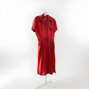 NWT Vintage 1940s Playgirl Branded Belted Dress G.H. Hess Original Tags! - Picture 1 of 22