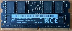MICRON 16GB DDR4 PC4-2400T 2RX8 LAPTOP MEMORY MTA16ATF2G64HZ-2G3E2 *TESTED* - Picture 1 of 2