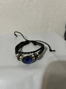 Indianapolis Colts Mens Womens Black Leather Bracelet Football US Ship 1 Day - Picture 1 of 1