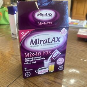 MiraLAX Mix-In Pax Unflavored For Constipation & Irregularity - 8 Packets
