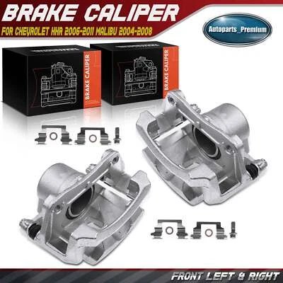 Par de pinças de freio dianteiro com suporte para Chevy Malibu 2004-2008 HHR Pontiac G6 - Imagem 1 de 4