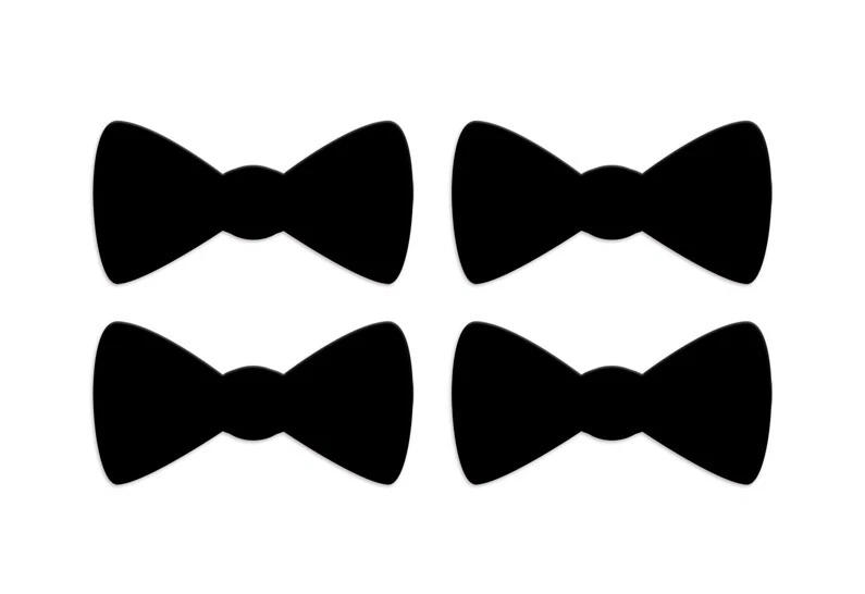 Cortes de silueta de pajarita ~ Juego de 10 formas troqueladas ~ Colores personalizados disponibles. Foto 1 de 1