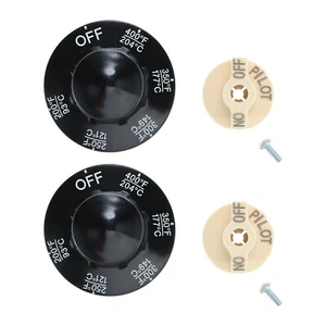 Control Valve Beige Pilot Dial Knob+200-400°F Thermostat Knob for Fryers Range - Picture 1 of 12