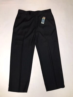 Pantalones delanteros planos negros talla 36x29 Colors By Alexander Julian para hombre Foto 1 de 4