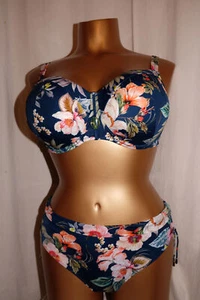 LIDEA Bikini Set 5751/466 LUSH DELIGHT hibiscus-indigo blau 42G 42 G NEU - Bild 1 von 4