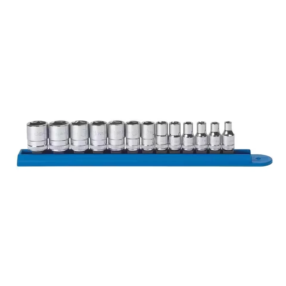GearWrench 80302D 11 PC Polished 1/4" Drive 6 Point Standard Metric Socket Set