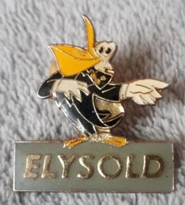 ELYSOLD Vintage Collectors Fashion Advertising Enamel Pin Badge / Brooch PELICAN - Picture 1 of 2