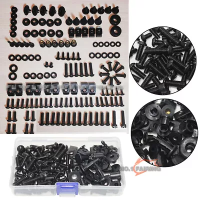 Stainless Steel Black Fairing Bolts Kit Screws For KAWASAKI Ninja ZX6R ZX10R 14R - Image 1 of 4