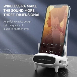 15W Wireless Charger Stand Fast Detachable Non-slip Wireless Phone Charger teYSB - Picture 1 of 12