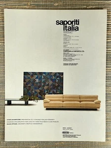 Saporiti Italia Modern Sofa Longsoft Ernesto Radaelli 1982 Vintage Print Ad - Bild 1 von 1