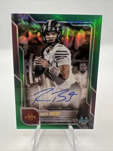 2025 Bowman Chrome University Rocco Becht Green Refractor ON CARD Auto /99 - Bild 1 von 2