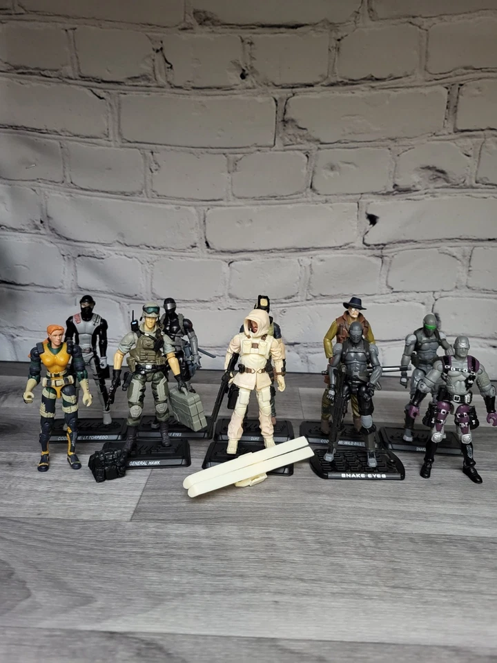 GI Joe 25th 50th POC Gen Hawk Figura Lote Ojos de Serpiente Torpedo Snow Job Wild Bill  Foto 1 de 4