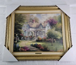 Thomas Kinkade Home Is Where The Heart Is II COA Edizione I 2001 18,5x25,5" Nuovo - Foto 1 di 21