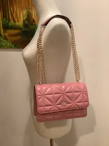 MICHAEL Michael Kors Abbott Rose Quilted Medium Flap Chain Shoulder Bag, NWT$358 - Picture 1 of 9