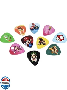 Coloridas selecciones de guitarra Mario (10 selecciones en un paquete) (grosor medio 0,71 mm) Sta - Imagen 1 de 4