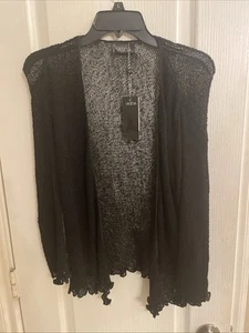 Vasna Black Cardigan Shrug Coverup One Size - Picture 1 of 9
