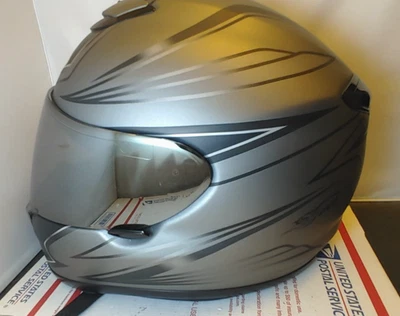 SHOEI Qwest RF-1100 Full Face Motorcycle Helmet Matte Silver Size Adult XL SNELL - Imagem 1 de 4