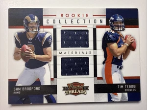2010 Threads Rookie Collection Materials Tim Tebow/Sam Bradford Patch /299 - RC - Picture 1 of 10