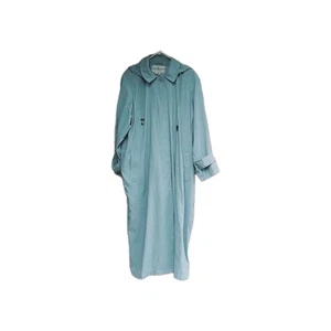 Vintage Y2K Norm Thompson Trench Coat Women’s Size 2X Mint Green Hong Kong - Picture 1 of 11
