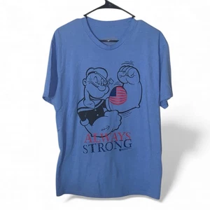 Camiseta Always Strong Patriótica Popeye Sailor Divertida Adulto Manga Corta Cuello Redondo - Imagen 1 de 5