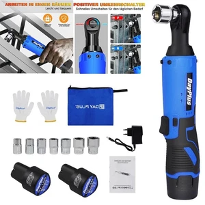Juego de llaves de trinquete inalámbricas de 3/8" destornillador de trinquete eléctrico eléctrico eléctrico eléctrico eléctrico con 7 enchufes Reino Unido - Imagen 1 de 14