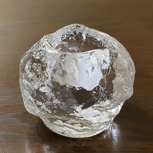 Signierter Kosta Boda Schweden SCHNEEBALL Kristall Votivkerzenhalter ~ 55 $ Listenpreis - Bild 1 von 17