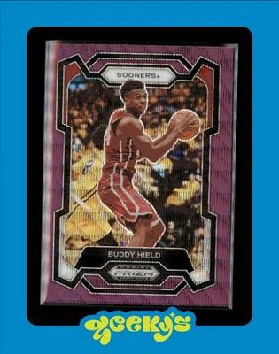 Selecciones del draft de Panini Prizm 2024 - Buddy Hield #12 Purple Wave Prizm Foto 1 de 2