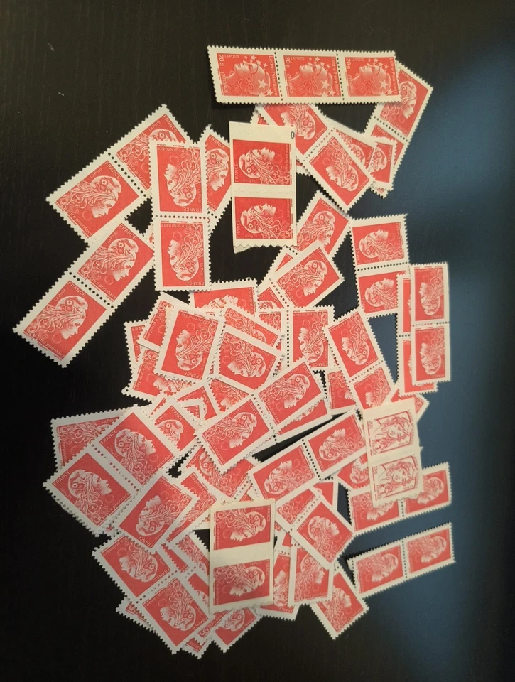 FRANCE LOT 100 TVP TIMBRES FACIALE 139 EUROS - Photo 1/1