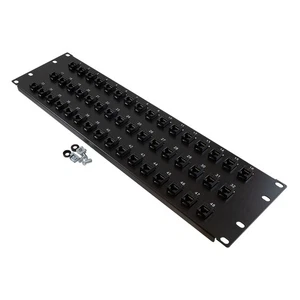 NavePoint 3U (5.25") 19 Inch Panel with 48 Cat5e Couplers - Picture 1 of 3