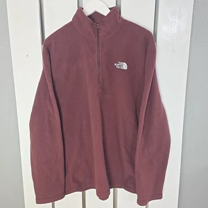 The North Face Men's TKA Glacier 100 1/4 Zip Fleece Pullover XL Brown Outdoors - Picture 1 of 8