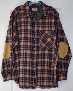 Pendleton VTG Lobo Mens Flannel Blue Plaid Wool Shirt - Size L / XL ? READ - GUC - Picture 1 of 11