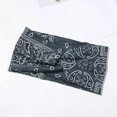 Women Wide Elastic Headband Turban Scarf Head Wraps Boho Sports Yoga Hair Band - Image 1 of 4