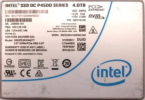 Intel DC P4500 Series 4,0TB 2,5" U.2 PCIe NVMe SSD *NUR TEILE & REPARATUR* - Bild 1 von 2