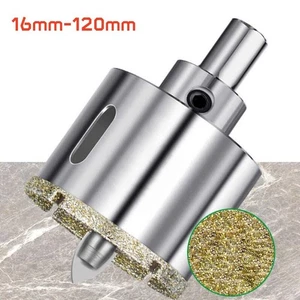 Diamant Lochsäge Fräser mit Pilotbohrkrone Fliese Glas Marmor Granit 16-120 mm - Bild 1 von 7