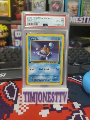 PSA 10 1ST EDITION 2000 Pokemon Rocket 68/82 Squirtle TEAM ROCKET VINTAGE GRADED - Image 1 of 2
