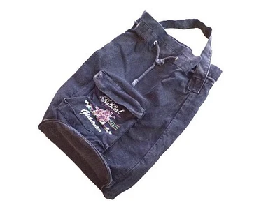 GLOBETROTTER Vintage Rucksack Seesack Tasche Bag Baumwolle schwarz - Bild 1 von 4