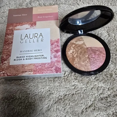 LAURA GELLER BAKED COLOR & CONTOUR HIGHTLIGHT BLUSH BRONZE/sculpt Jumbo Size - Image 1 of 4